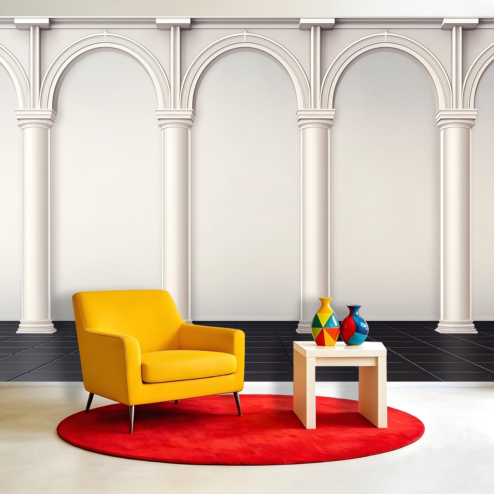 Générique Nowoczesna tapeta panoramiczna europejska - tapeta z włókniny z łuku, fototapeta ścienna do salonu, sypialni i pokoju dziecięcego - 350 x 256 cm