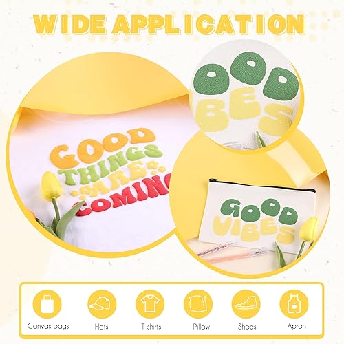 Miniatura 6 de Tintnut Vinilo de Transferencia de Calor Inflado - 10 pulgadas x 6 pies Rollo HTV Inflado 3D Maíz Dulce Vinilo de Transferencia de Calor Espumoso