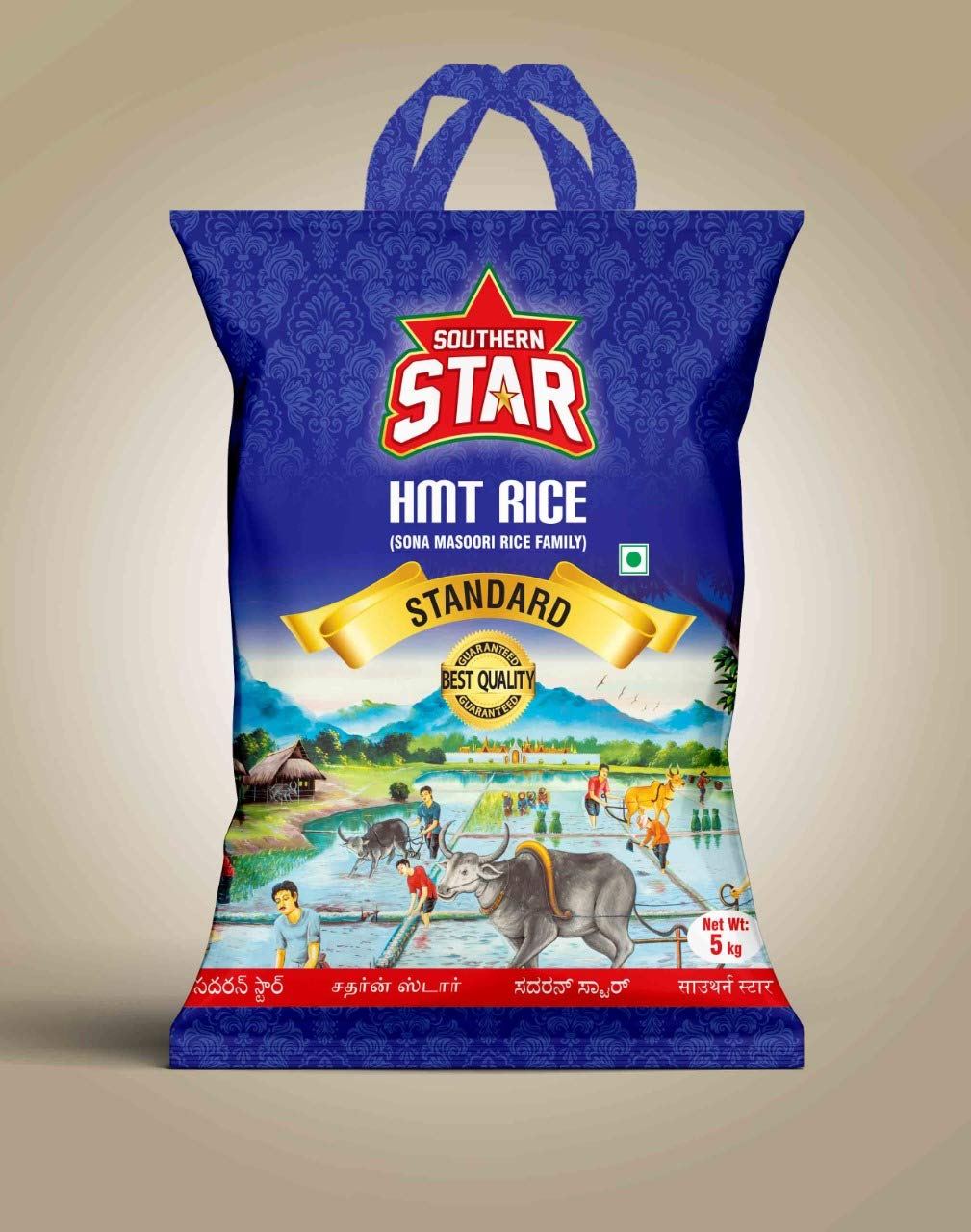 Premium & Organic Sona Masoori HMT Raw Rice 5 Kg | Naturally Aged, Lightweight & Aromatic | Low GI, Gluten-Free | Ideal for Daily Meals, Idli, Dosa, Biryani | Product of India