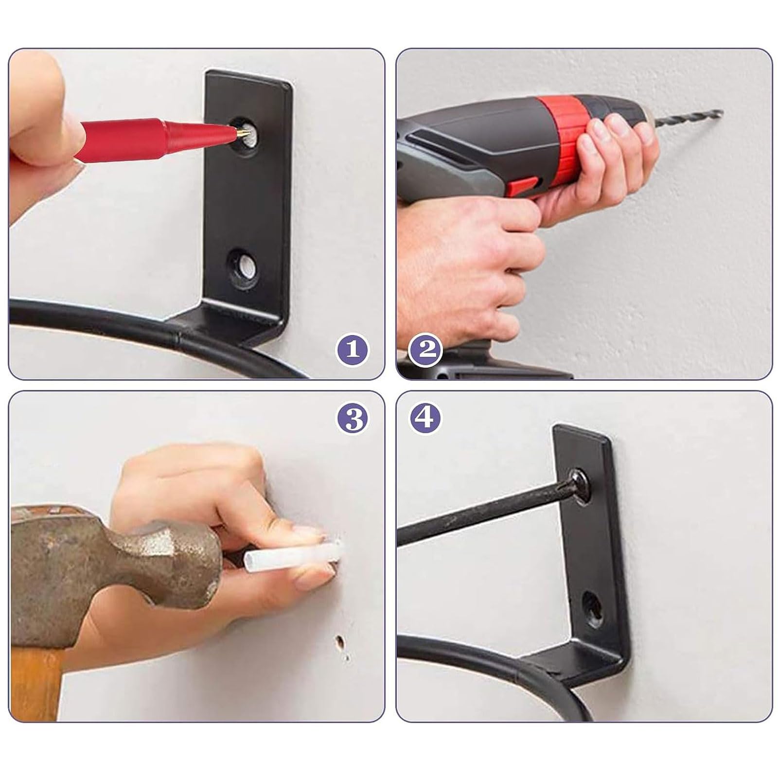 Faltbarer Pflanzenhalter Aus Metall – Zur Wandmontage, 8 Zoll (20,3 Cm), Für Blumentöpfe Auf Terrasse Oder Balkon