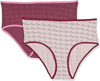 Dice womens Printed Contrast Binding Mid Rise Briefs (pack of 2)