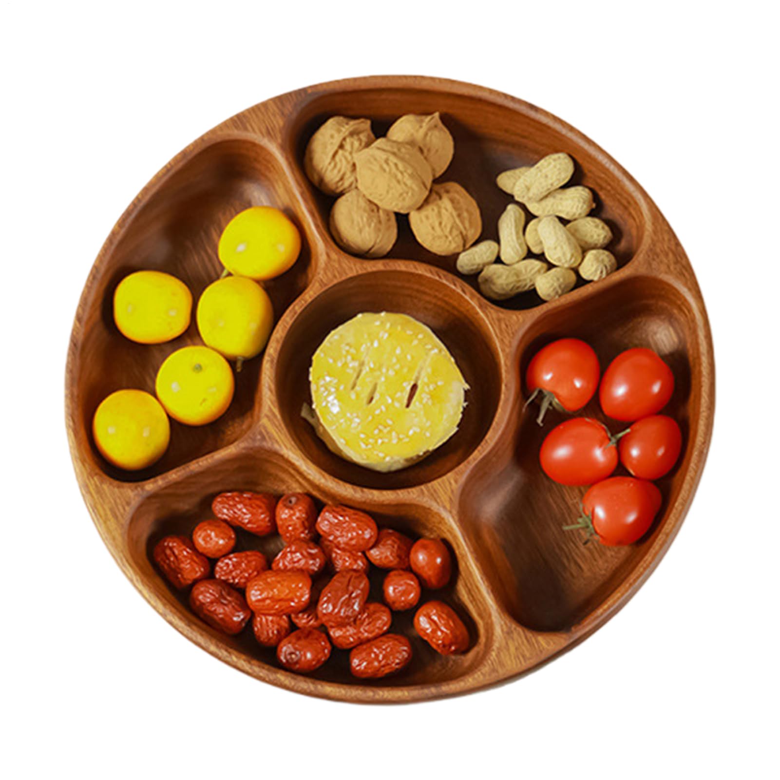 Vassoio Da Servizio per Snack a 5 Scomparti | Vassoi Per Servire Cibo Per Cucina Soggiorno Picnic Banchetti Aperitivi Snack Salume Frutta Colazione Dolci