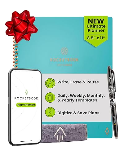Rocketbook Flex Reusable Planner, Smart Undated, Daily, Weekly, Monthly, Annual