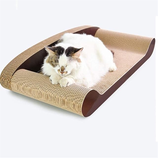 Foto 2 de 6 de DHGTEP Rascador De Cartón para Gatos, Sofá De Cartón Corrugado para Arañar Gatos