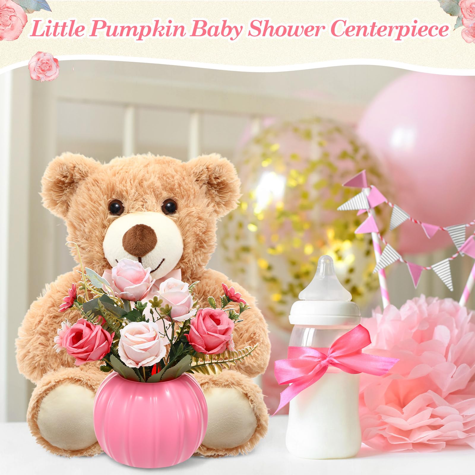 Amazon.com: Amyhill 4 Sets Little Pumpkin Baby Shower Decorations