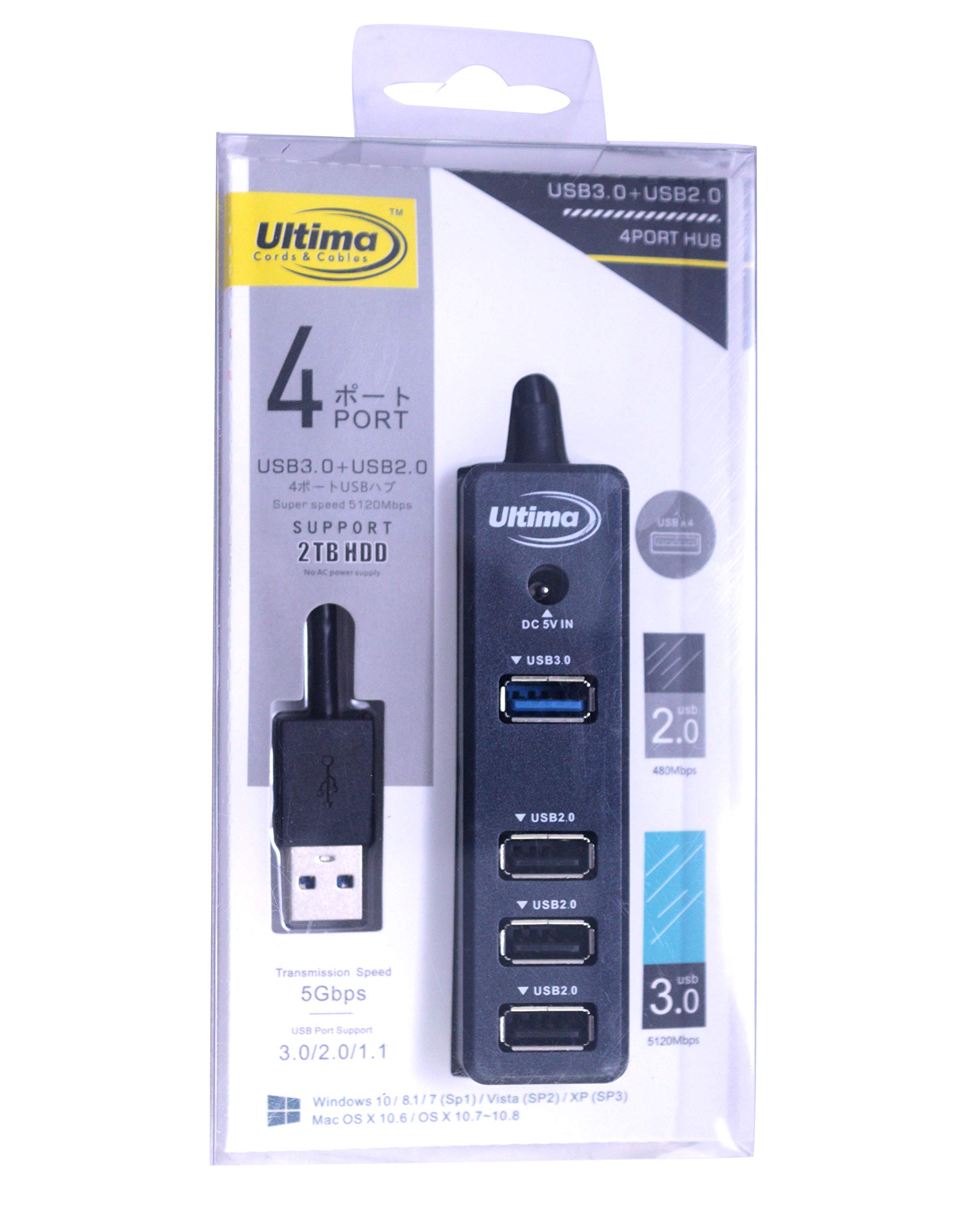 Ultima Cords & Cables Metal body Multi port Slim USB Hub 4 Port USB 3.0 + USB 2.0 Expander Splitter Support up to 2TB HDD, Super speed 5120Mbps 25cm Cable. (B07HRPVBWG) Amazon Price History, Amazon Price Tracker