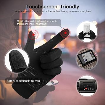 Unigear Lightweight Running Gloves, Touch Screen Glove Liners for Men Women | Anti-Slip Warm Liner Gloves for Cycling, Biking, Driving and Outdoor Sports; Lightweight Fit for Layering in Cool Weather