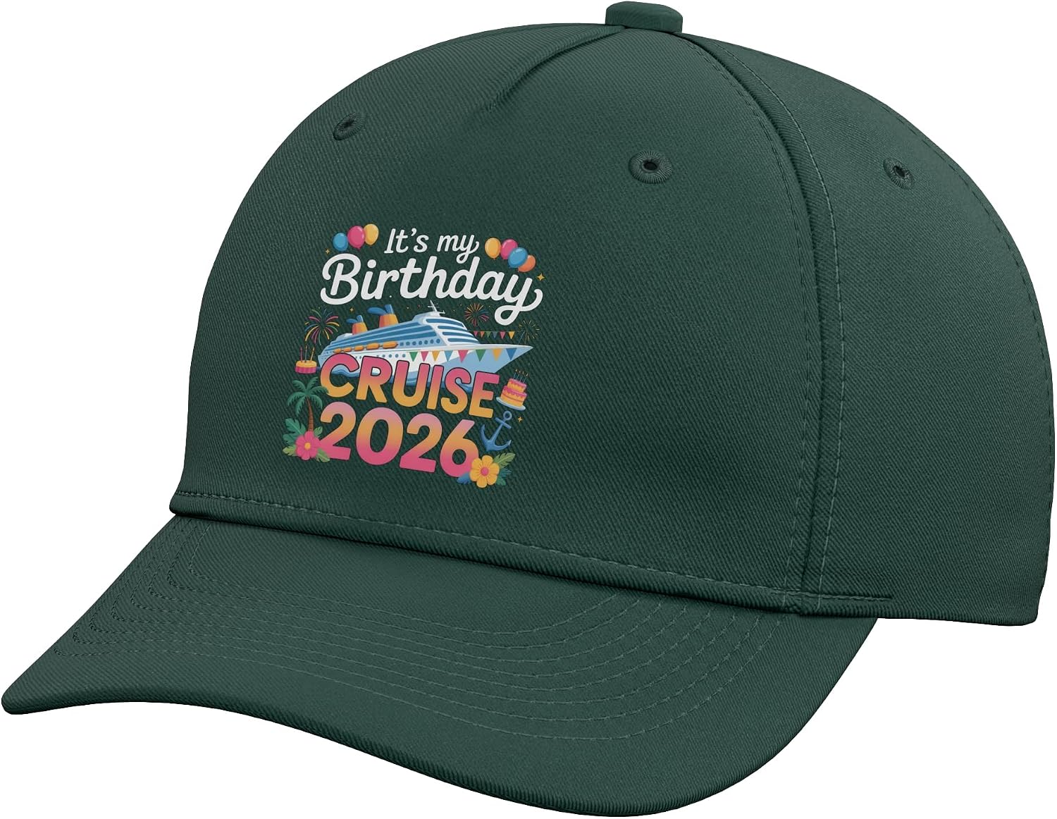 My Birthday Cruise 2026 Party Cruise Birthday Vacation Adjustable Baseball Hat