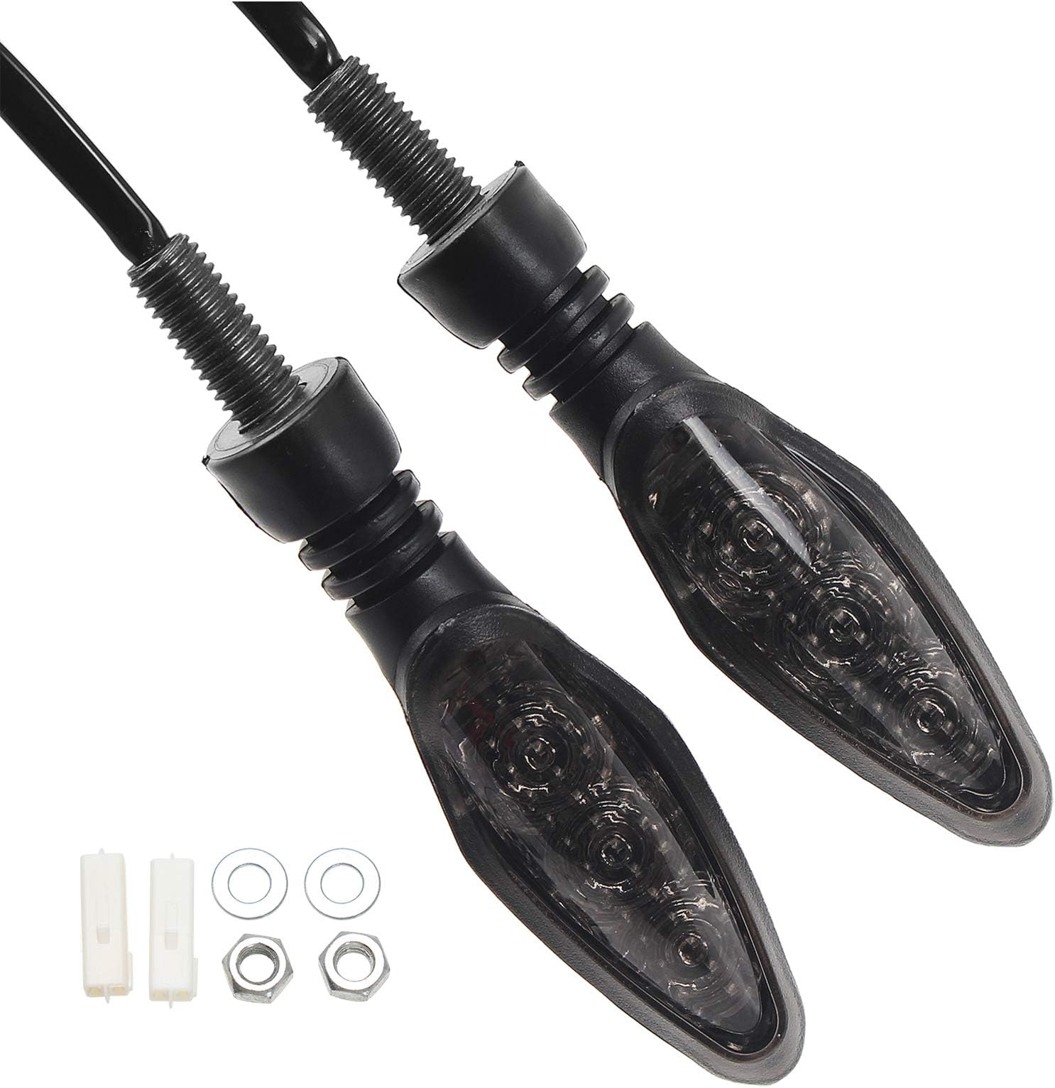 2 Pcs Motorcycle Front or Rear Turn Signal Indicators Compatible with KTM 990 890 790 690 530 525 500 450 350 250 1290 1190 1090 1050 (Smoke)