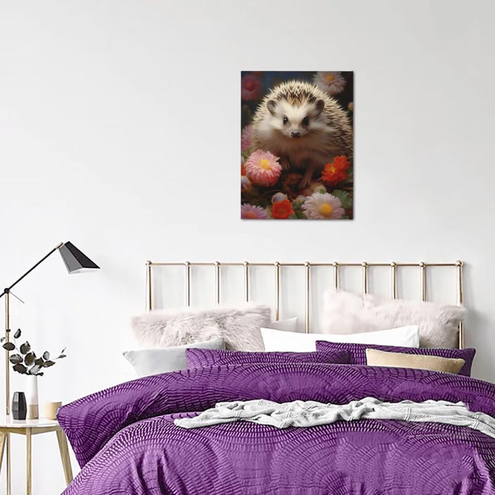 Mk15 Malen-nach-Zahlen-Set für Erwachsene, Malen nach Zahlen, Motiv: Igel, Malen nach Zahlen, Acryl, Farbe nach Zahlen für Erwachsene/Anfänger, Ölgemälde, Basteln für Heimdekoration, 60 x 90 cm, ohne