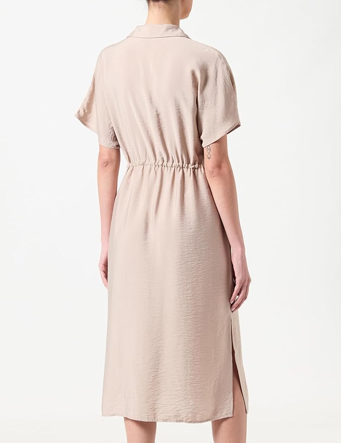 VERO MODA Women's Vmiris S/S Shirt Calf Dress WVN Noos, Pearled Ivory, S, Pearled Ivory., S : Buy Online at Best Price in KSA - Souq is now