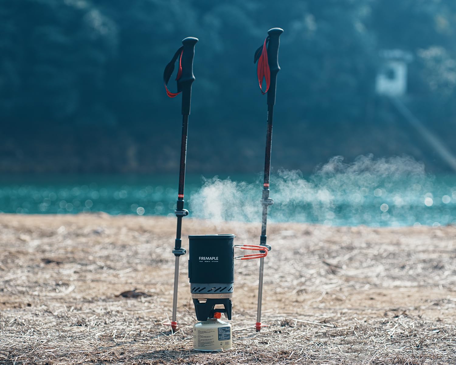 Fire-Maple "X1" Réchaud de Camping Gaz Portable – Brûleur à Jet Compact pour Trekking, Randonnée, Backpacking, Bushcraft, Pêche & Chasse – Équipement de Camping Léger Noir