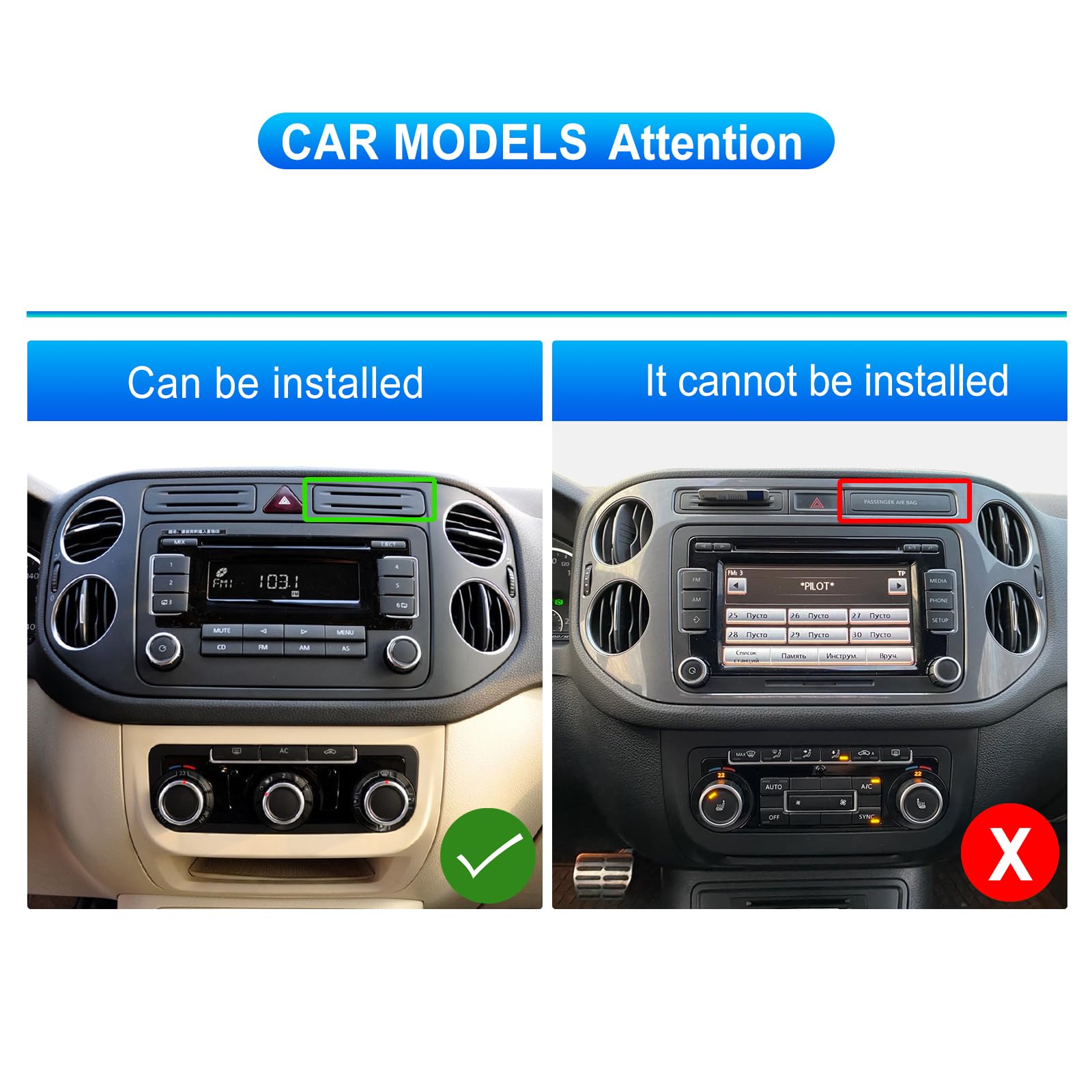 4G + 64G Rimoody Android radio samochodowe do VW Tiguan 2010-2015, 9" In-CELL ekran stereo samochodowy z bezprzewodowym systemem Android samochodem, nawigacjami, GPS, Mirror Link, Bluetooth, WiFi/FM