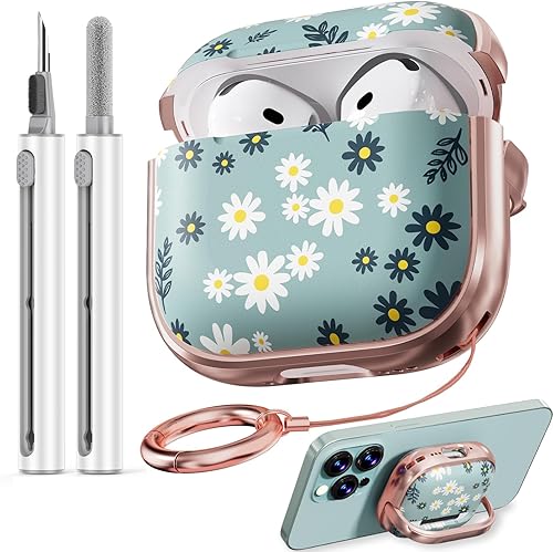 Miniatura 24 de Inesore Funda rígida para AirPods Pro de 2ª generación con candado, diseño de flores, lindo AirPod Pro 2, fundas rígidas para iPod Pro para mujeres