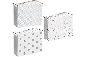 Y YOMA Rose Gold Hanging File Folders (12 Pack)