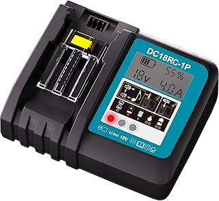 【Rapid】 LCD-18V 3.0A Charger Replacement for Ma-Kita Battery Charger 14.4V and 18V LXT Lithium-Ion Batteries BL1850 BL1840B BL1820 BL1815 BL1860 BL1430 BL1450 BL1830 Drill Tool Battery Charger