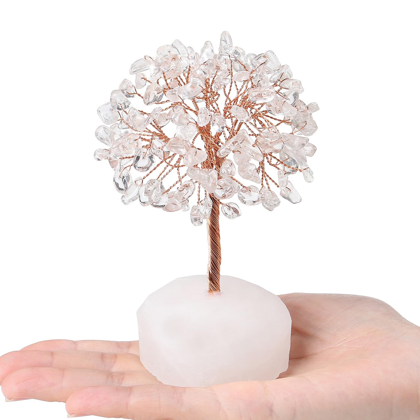 XIANNVXI Clear Quartz Tree Clear Quartz Crystal Tree of Life Healing Crystal Gifts Tumbled Gemstones Tree with Stone Base Reiki Feng Shui Lucky Tree Crystal Gifts - Image 2