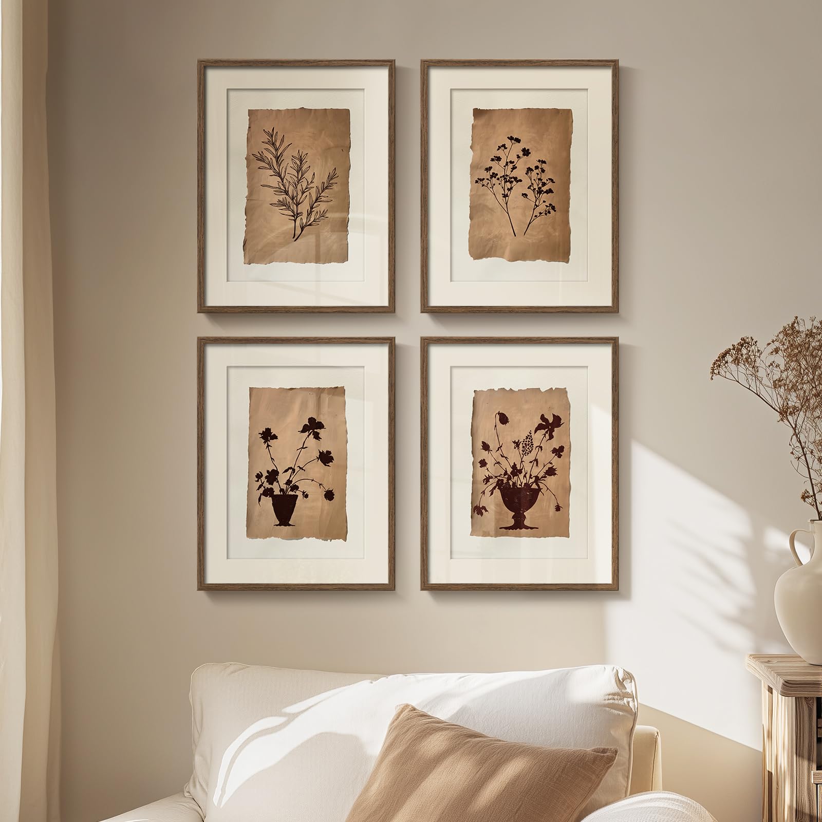 ウッドウォールアート(930×480・2) Amazon.com: Framed Vintage Botanical Wall Art for Wall Decor, 4
