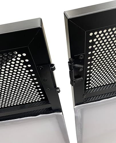 Miniatura 7 de Mega 73 pulgadas de ancho DJ Evento Fachada Blanco/Negro Scrim Booth Dos tapas de mesa de esquina superior más grande de DJ Fachada Cabina