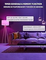 Vista 3 de Bombillas LED inteligentes WiFi, compatibles con Alexa y Google Home Assistant, sincronización de música, bombilla cambiante multicolor, A19 E26 10W