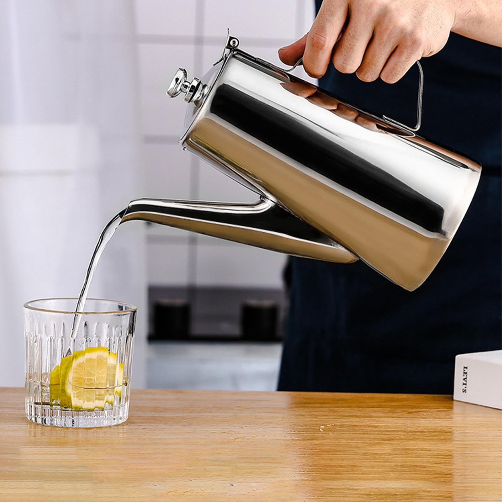 Pot à café en acier inoxydable carafe à boisson bouilloire d'eau froide pour maison bar hôtel