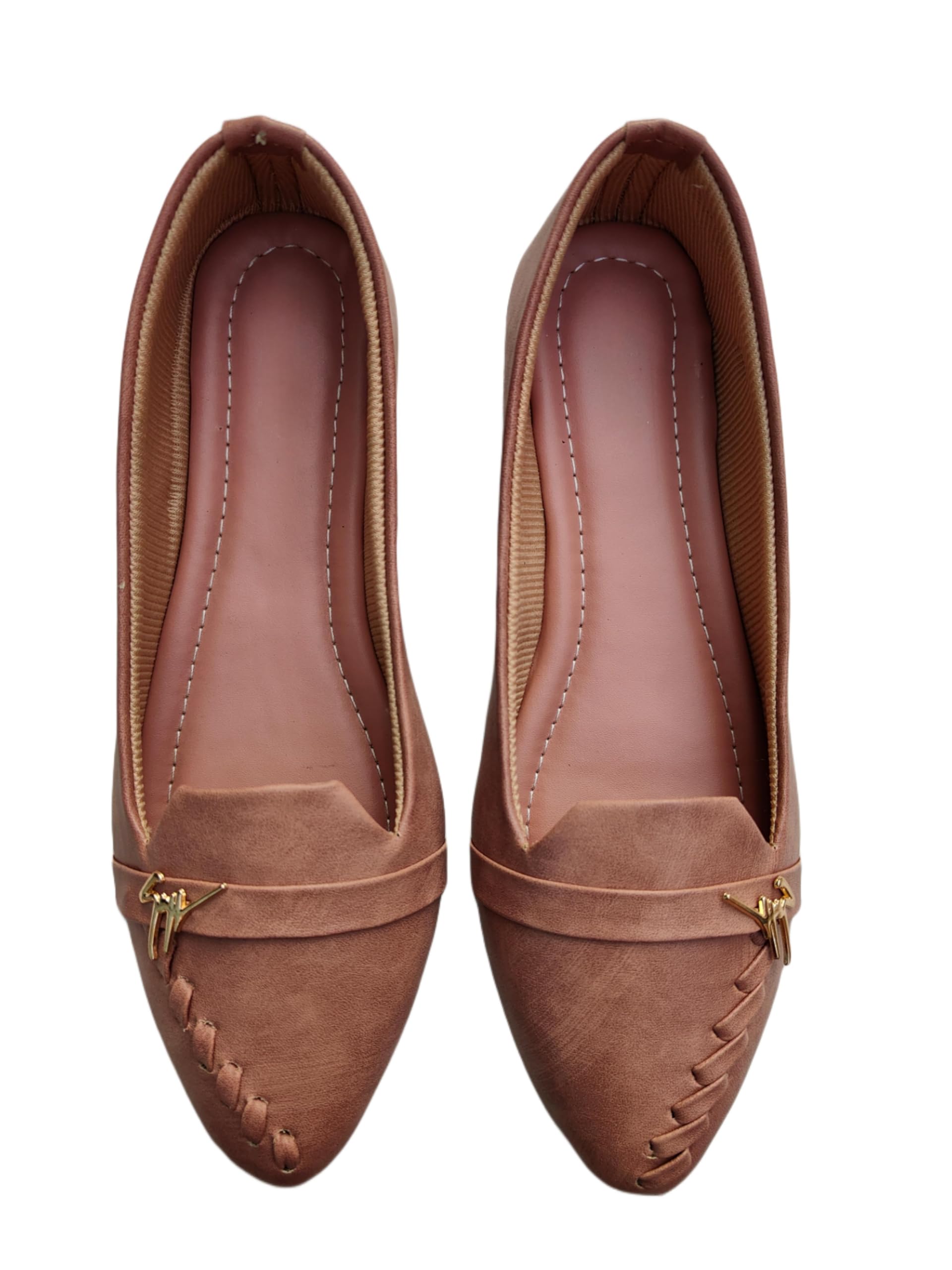 GenericGlamorous Fashion Point Women's Handcrafted Ethnic TRP Soft Sole Flat Bellies/Jutti