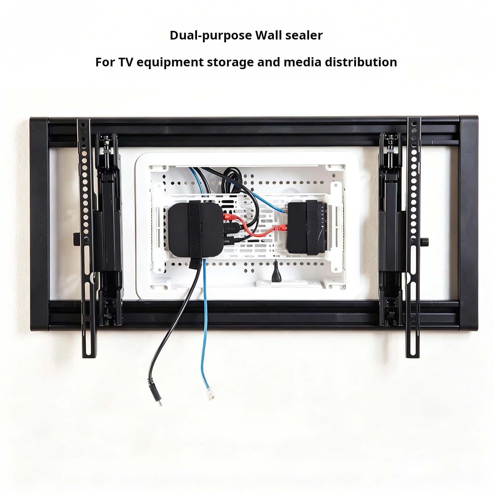 Custodia per prese e reti da incasso Scatola portaoggetti da incasso per home theater da 9 pollici nella scatola multimediale a parete Custodia per cablaggio con struttura a doppio scopo resistente