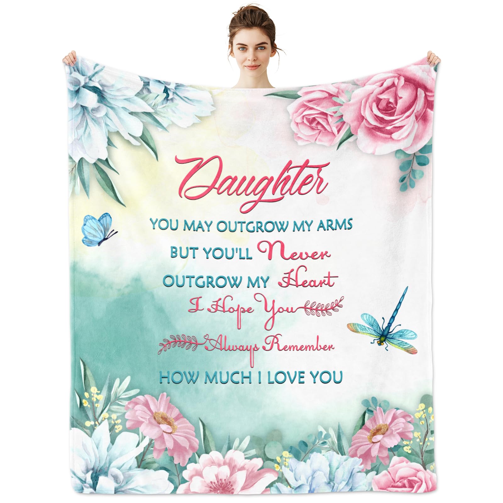 Tjovuzn Daughter Gifts from Mom, Gifts for Adult Daughter, Daughter Gifts Blankets 60"x50", Daughter Birthday Gift, Daughter Gifts from Dad, Daughter Gifts Ideas for Christmas Mothers Day Graduation