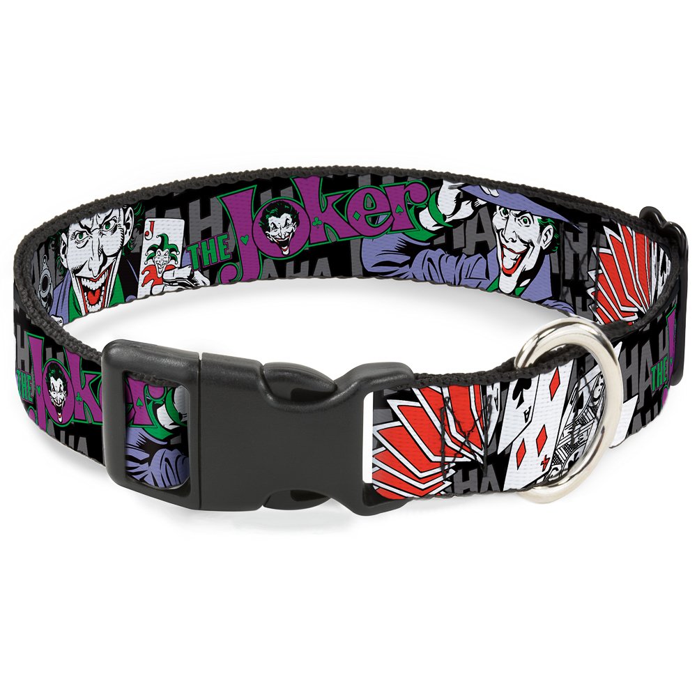 Collar Joker HAHAHAHAHAHA clip plástico 1.27 cm accesorio paseo perros pequeños talla S