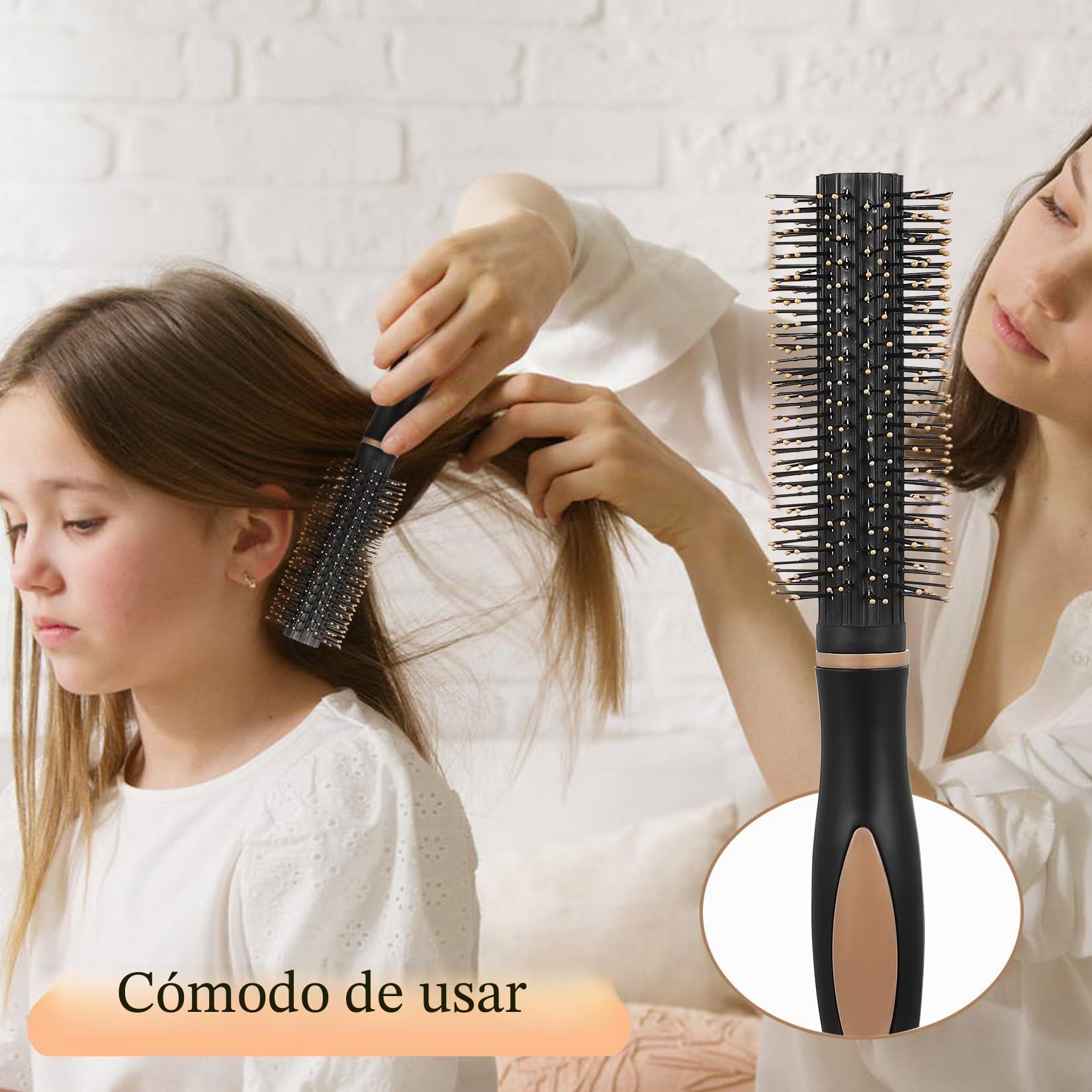 Juego de 5 cepillos de pelo antienredos para mujeres y hombres, cepillos para desenredar, juego de cepillos de pala, juego de cepillos para el cabello, peines antiestáticos para mujeres y hombres