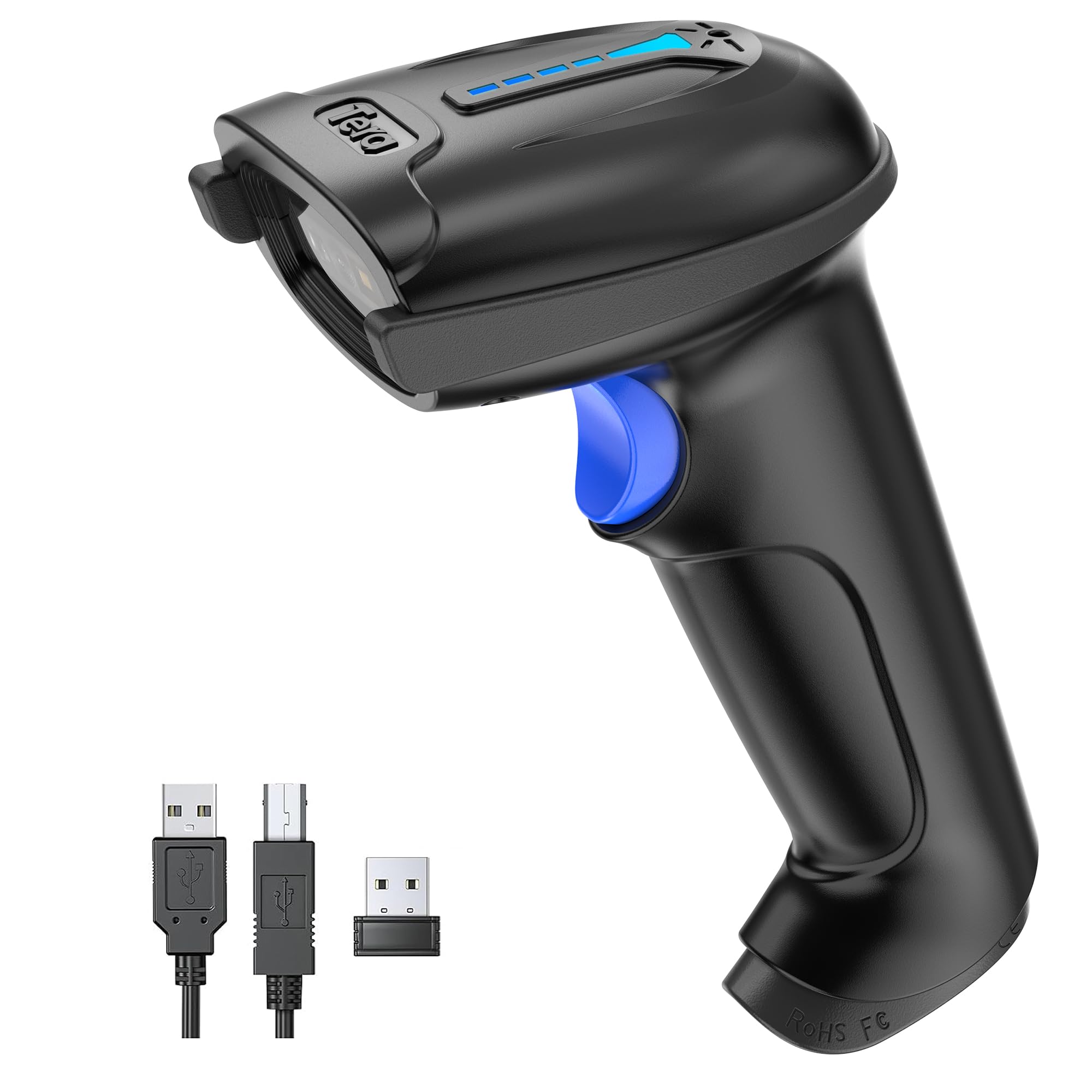 Tera Barcode Scanner 1D Wireless CCD: 2500 Pixel, Battery Indicator, T5100C