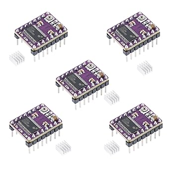 DRV8825 Stepper Driver, DRV8825 Stepper Motor Driver Module for 3D Printer Stepper Driver 4-Layer PCB Board, Send Heat Sink5PCS