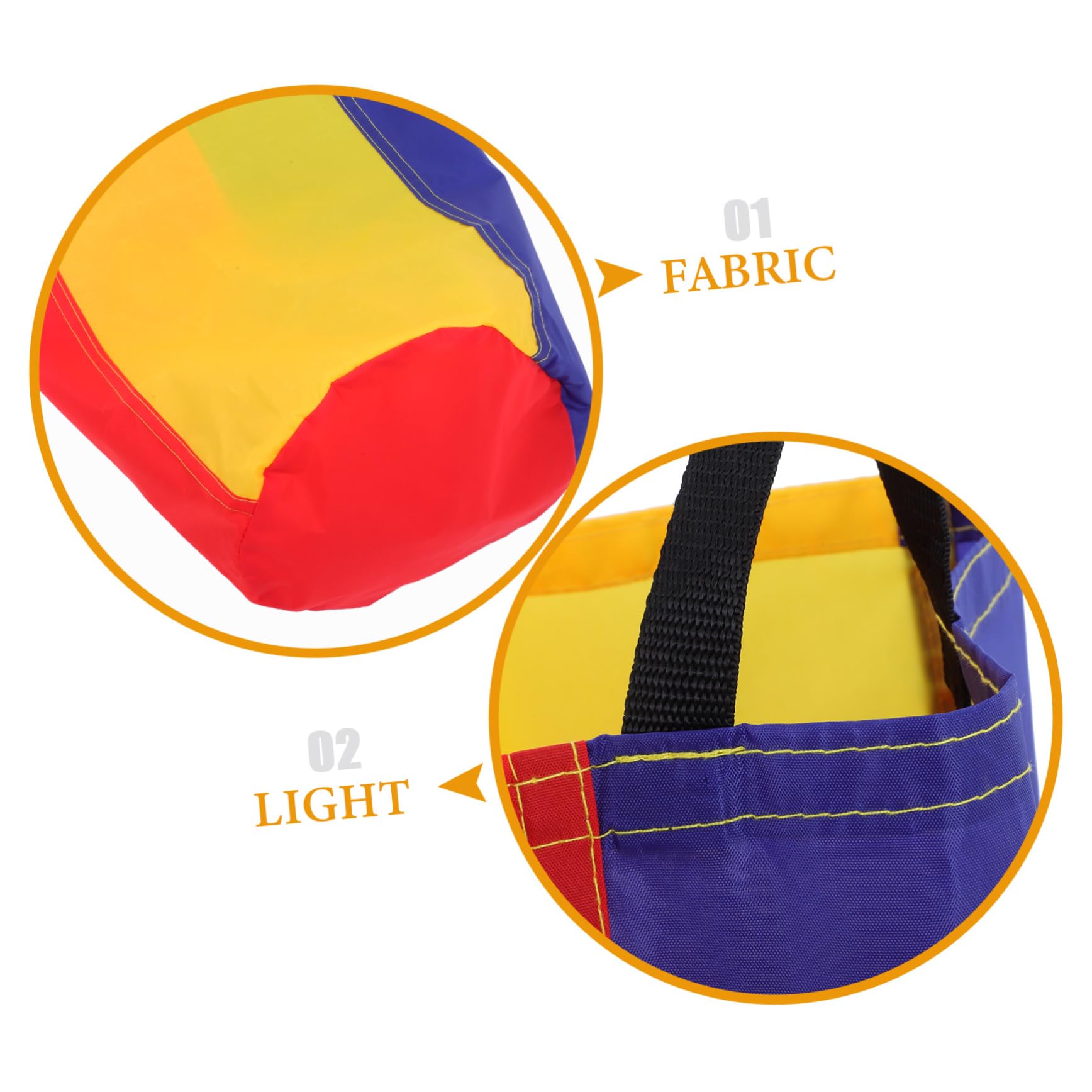 VICASKY 6 Stück Springrenntaschen aus Gewebe mit Doppelten Griffen Tragbar und Farbig als Outdoor Spielzubehör für Kinder und Erwachsene im Garten