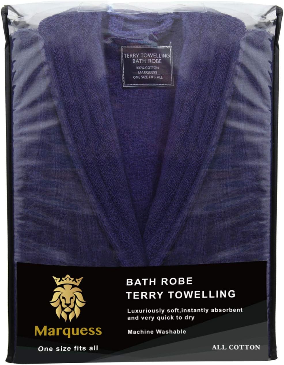 Marquess All-Cotton Bathrobe Thick Plush Cloth Housecoat Terry Toweling, Sweat Steaming Clothes Comfortable & Warm