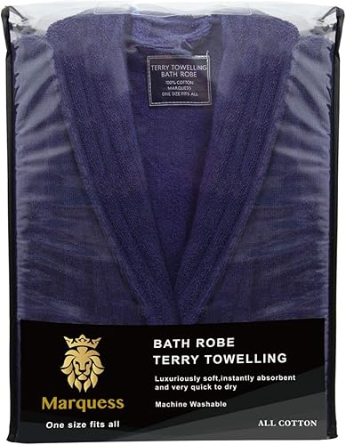 Miniatura 8 de Marquess Albornoz de Todo Algodón Grueso de Felpa Bata de Casa de Toalla de Rizo, Ropa de Sudoración al Vapor Cómoda y Cálida