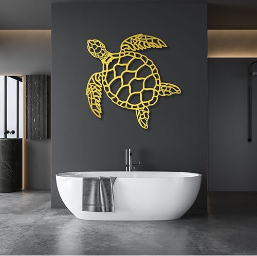 Miniatura 6 de Decoración de pared de tortuga marina de metal, arte de pared de tortuga marina, decoración de pared de tortuga, vida marina de metal, decoración de