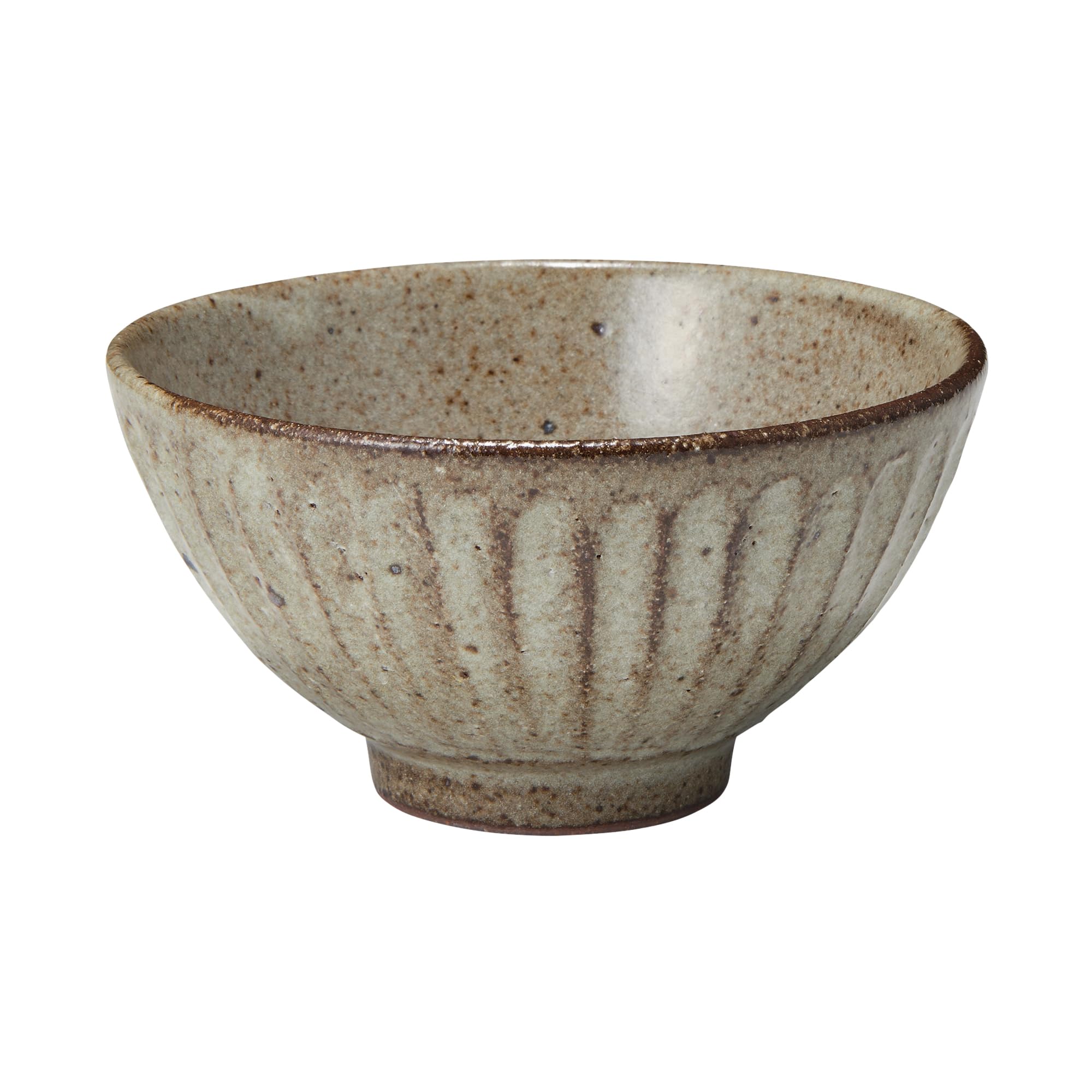 Muji Shigaraki Ware Rice Bowl Small Clear Glaze Ceramic 4.7in Japan
