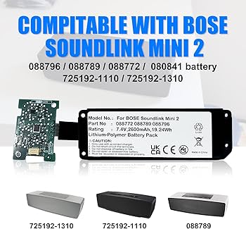 Amazon.com: BooNer 7.4V Battery for Bose Soundlink Mini 2