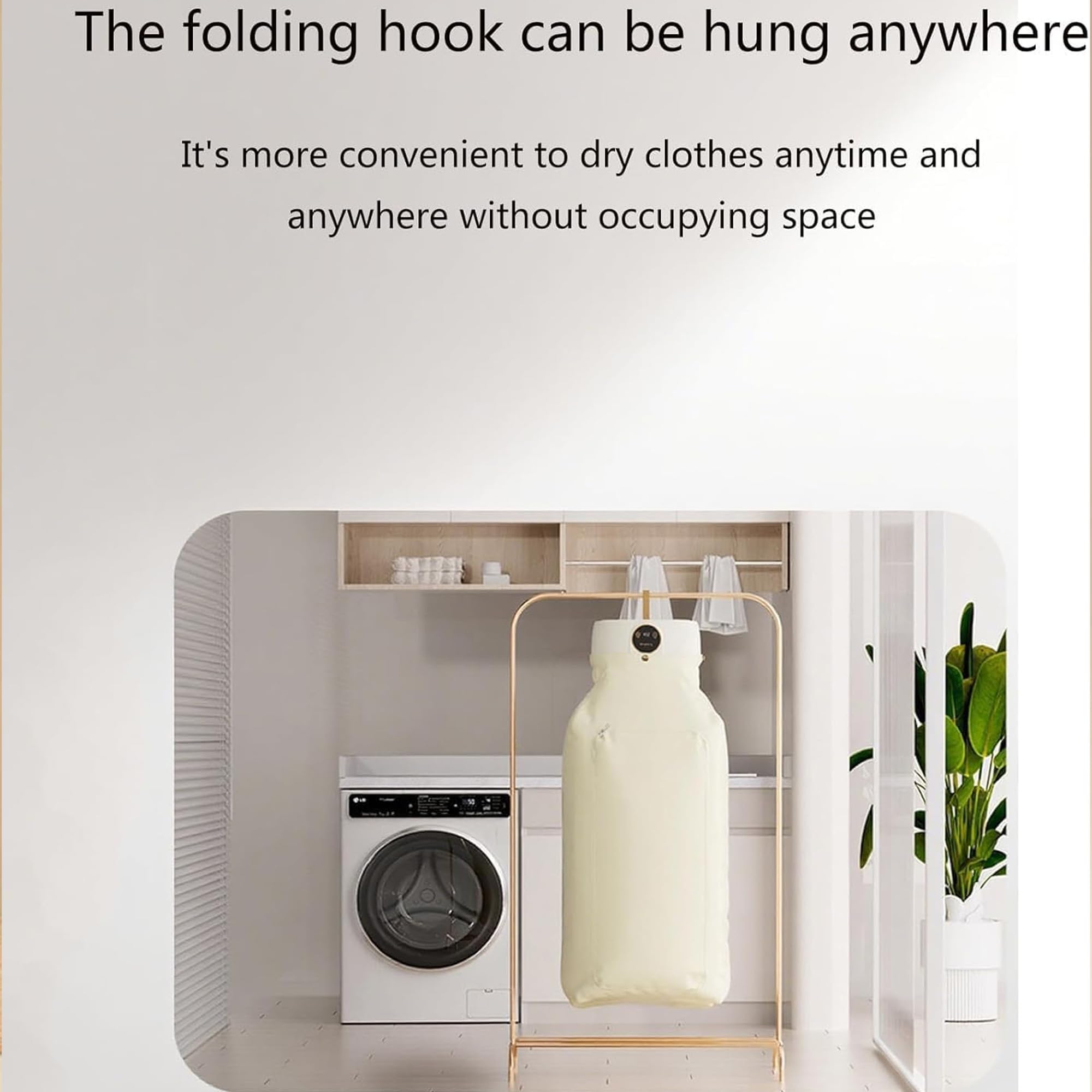 Planchadora automática, secadora de ropa portátil, vaporizador de prendas, plancha de aire vertical, ideal for viajes, hogar y apartamento.(White)