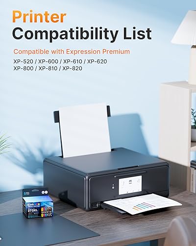 Miniatura 2 de E-Z Ink Cartucho de tinta remanufacturado 273 de repuesto para Epson 273xl T273XL para usar con XP-520 XP-600 XP-610 XP-620 XP-800 XP-810 XP-820