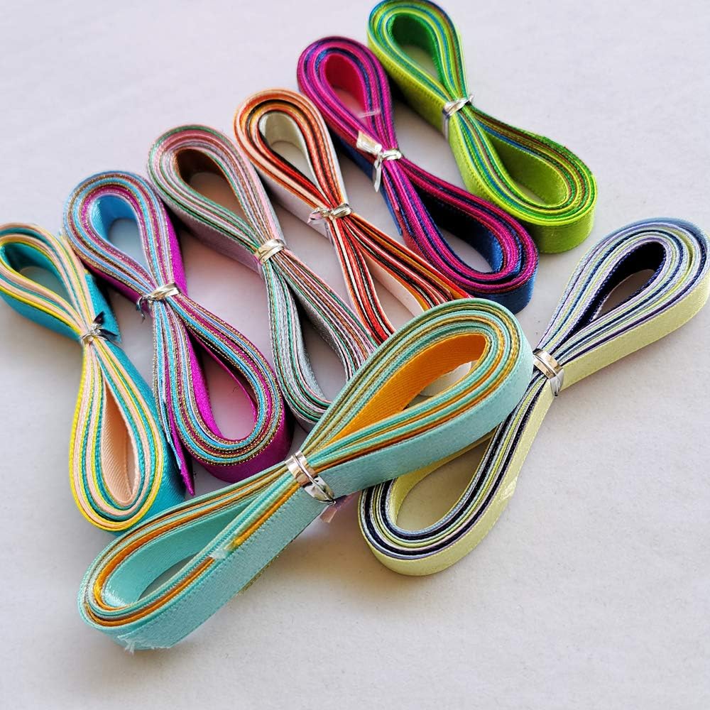 Chenkou Craft Solid Satin Ribbon Ribbons Assorted 40 Yards Craft Bow Party Decoration Packing Ribbons (3/8"(10mm), Mix)