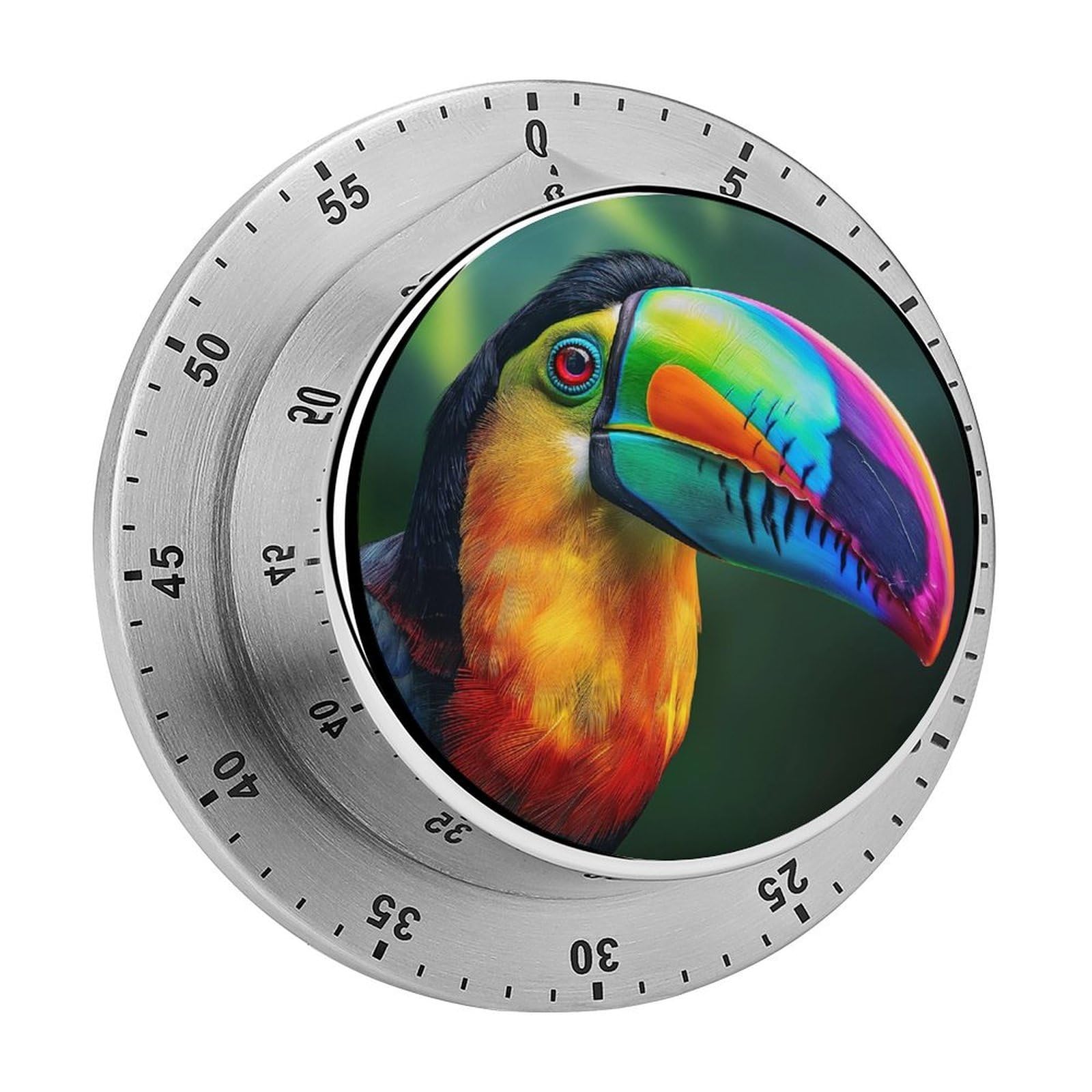 Toucan Kitchen Timer Magnetic Countdown Countup Timer for Cooking Baking 8x8cm
