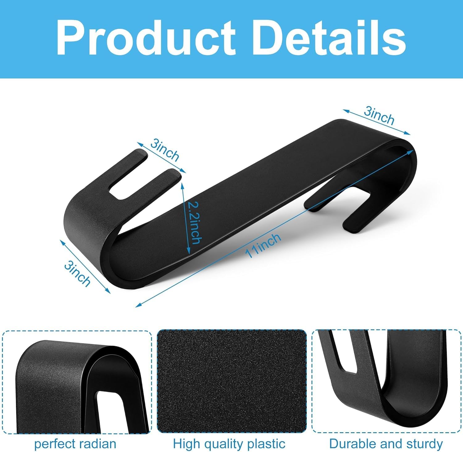 GIONAR Supporto per retino, 4 pezzi, per piscine, accessori per piscina, retino, supporto per retino, gancio regolabile per recinzioni telescopiche, skimmer, accessori per piscina, attrezzi da