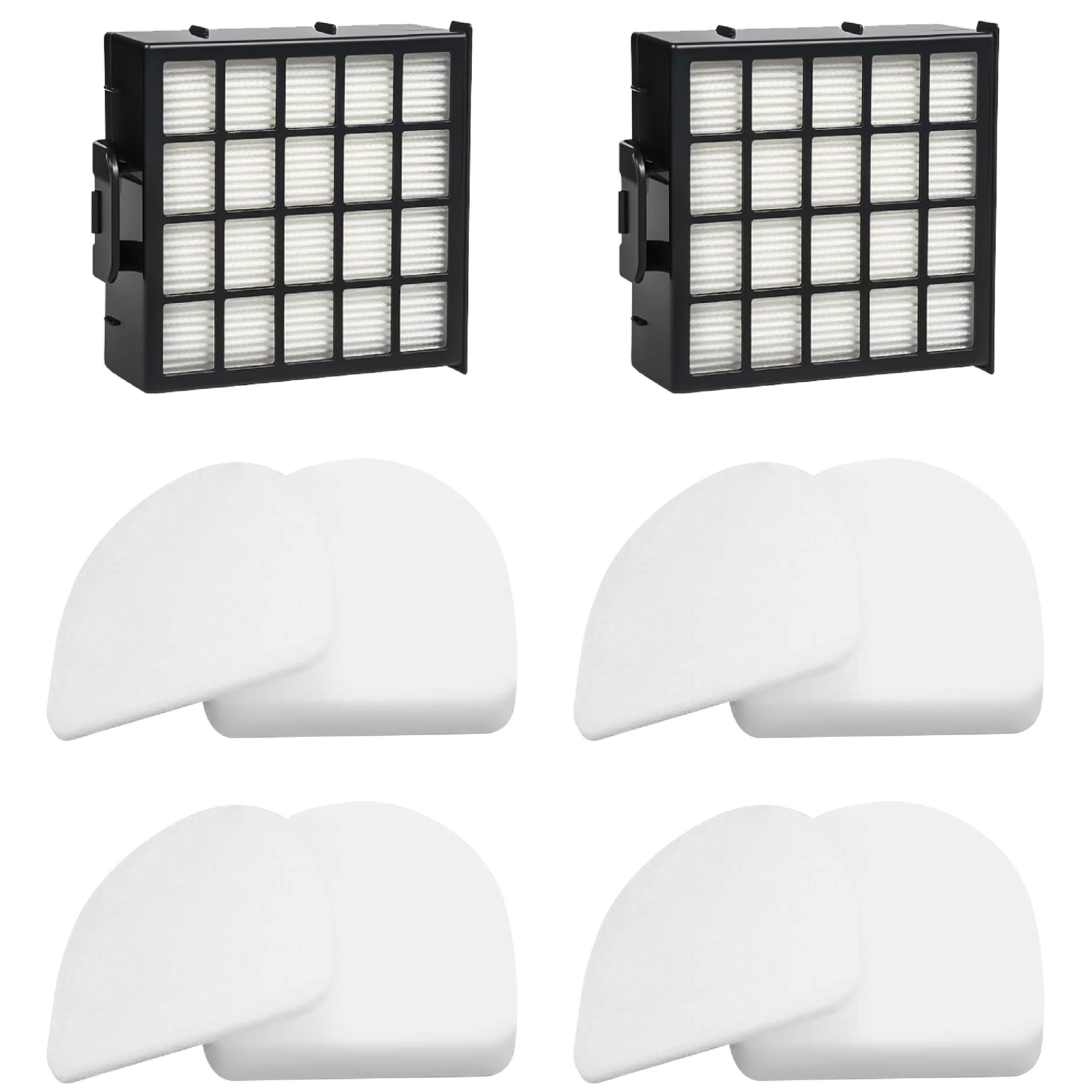 AZ4000 Replacement filter set compatible with Shark Detect Pro Max Upright Vacuum Models AZ4000 AZ4002 AZ4000C AZ4002W 2 Hepa Filters + 4 Foam &amp; Felt Sets part # XFFKAZ4000 &amp; XHFAZ4000