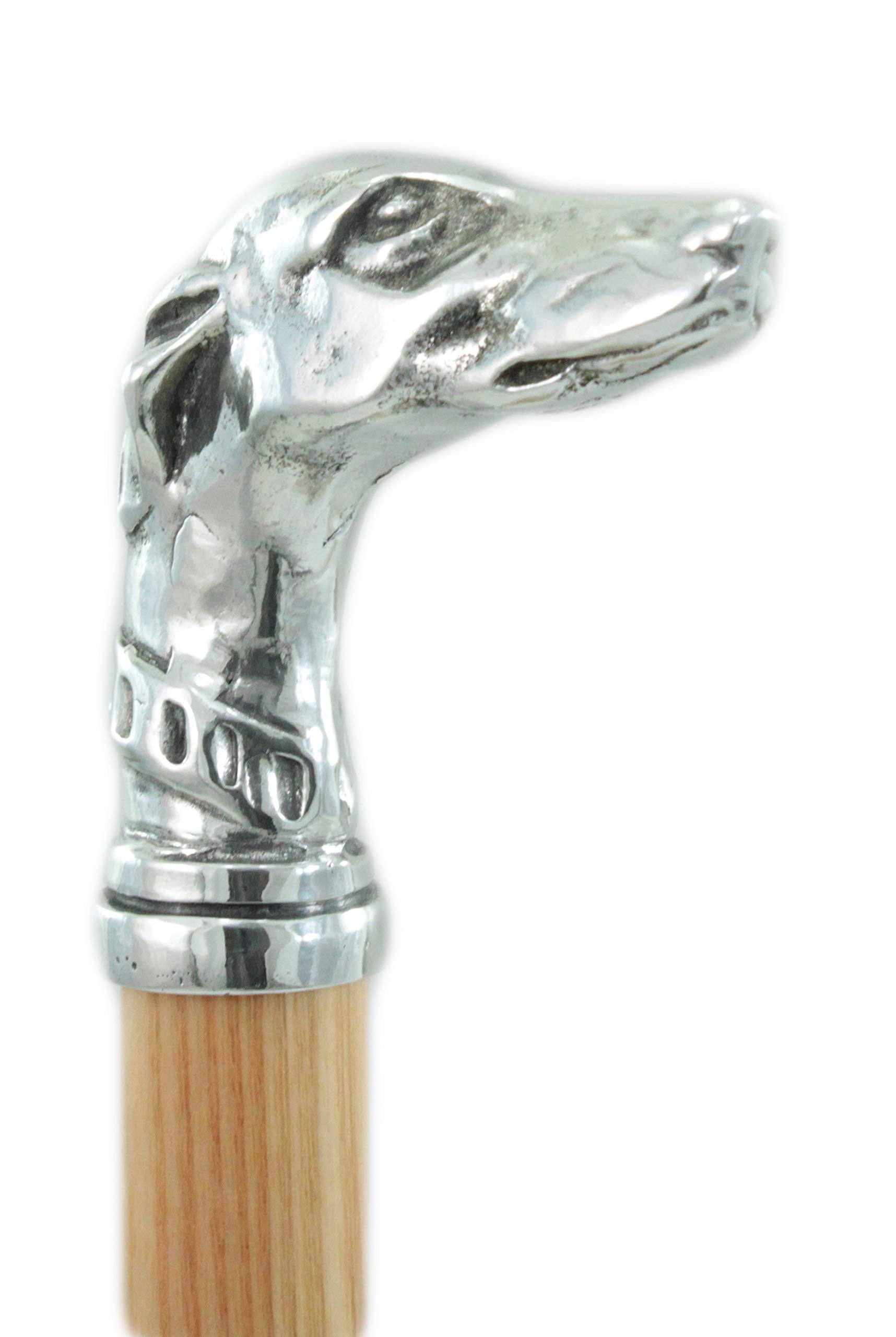 Cavagnini Bastón de Paseo para Hombre Elegante en Madera con empuñadura en Metal Macizo sólido y Robusto Made in Italy