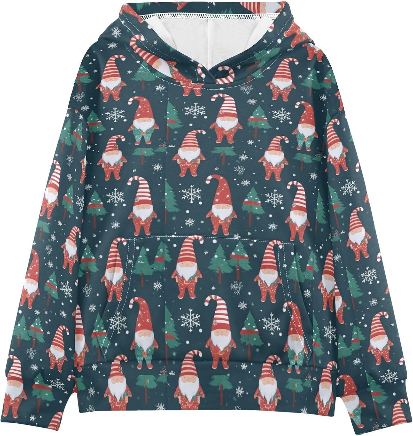 Christmas Gnome Candy Snowflake Toddler Girls Pullover Hoodie Sweatshirt 4-14Y 202c3110