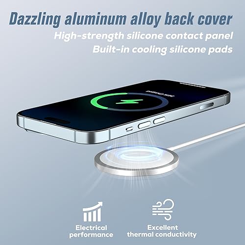 Miniatura 3 de MagEase - Cargador inalámbrico magnético, paquete de 2 cargadores inalámbricos magnéticos compatibles con iPhone 16, 15, 14, 13, 12 y AirPods 32Pro,