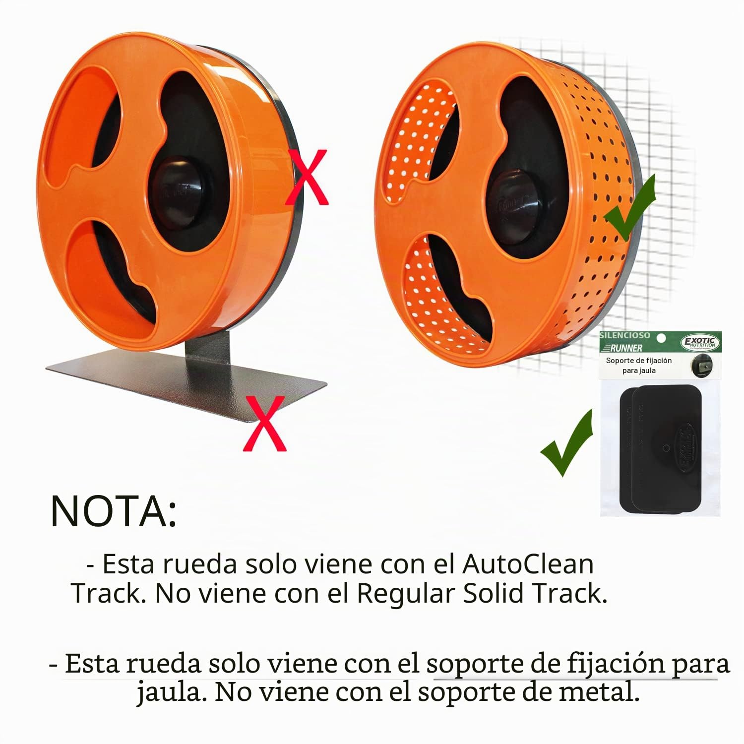 Exotic Nutrition Silencioso Runner de 30.5 cm | Rueda de Ejercicio Sugar Glider