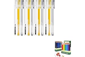 Arrtx Colored Pencils Set of 126 and 12-Pack White Gold Silver Gel Pens