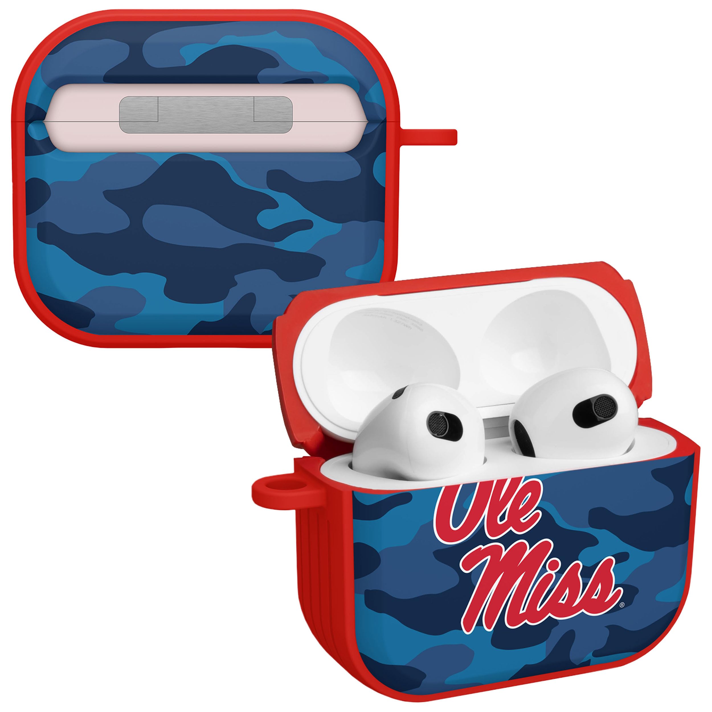 AFFINITY BANDS Mississippi Ole Miss Rebels Camo HDX Case Cover Compatible with Apple AirPods Generation 3